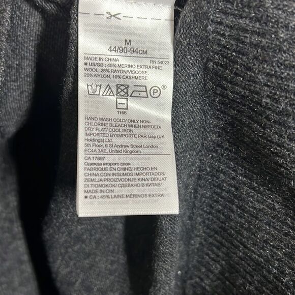 Banana Republic Dark Gray Knit Rib Crew Neck Filpucci Sweater Women's Medium - Picture 4 of 6